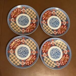 Imari Floral Salad/Dessert Plates - Smithsonian Institute Japan, Set of 4